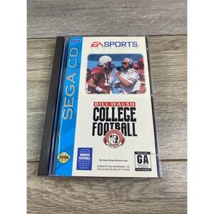Bill Walsh College Football Sega CD EA Sports 1993 CIB Long Box Case Manual
